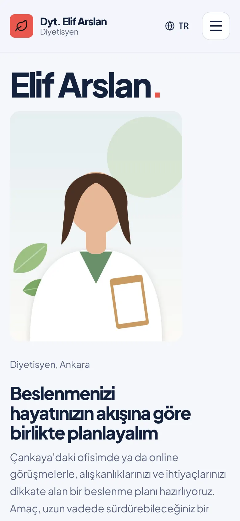 Mercan teması telefon görünümü